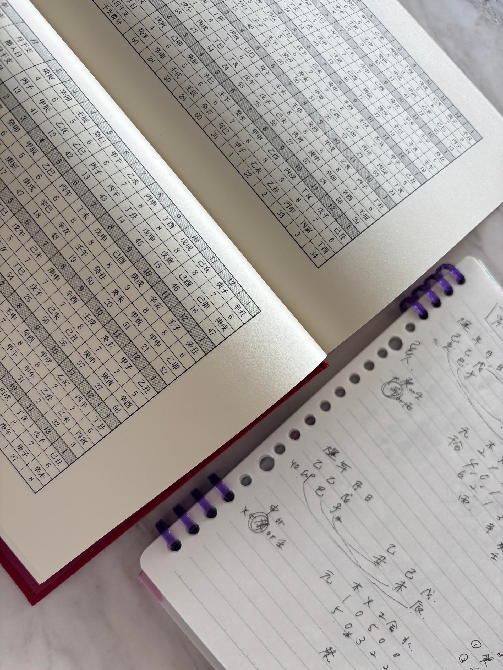 算命学の命式手帳と鑑定ノート